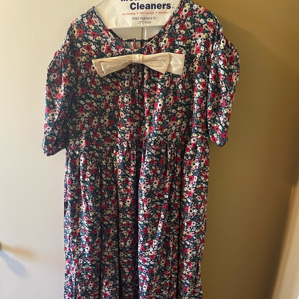 Sister Jane floral midi dress with bow on neckline